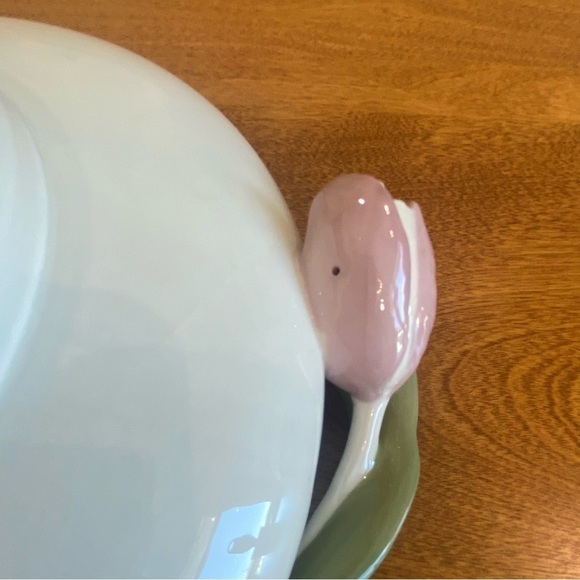 Goebel W Germany Vintage White  Porcelain w/Tulip Handle Dinnerware Serving Bowl - Picture 7 of 15